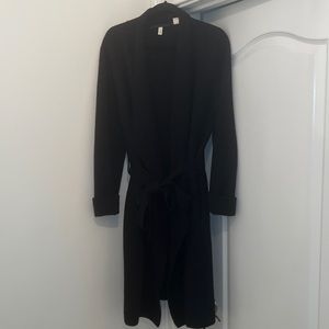 Anthropologie Moth Black Tie Waist Sweater/Coat Size Medium